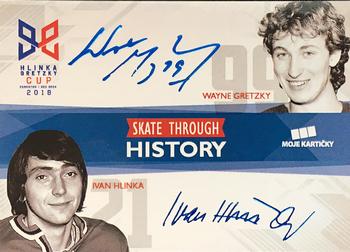 2018-19 Moje karticky Czech Ice Hockey Team - Hlinka Gretzky Cup 2018 Skate Through History #HG Ivan Hlinka / Wayne Gretzky Front