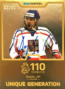 2018-19 Moje karticky Czech Ice Hockey Team - Unique Generation Autograph #2 Jiri Dopita Front