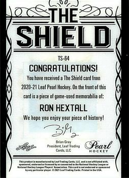 2020-21 Leaf Pearl - The Shield #TS-64 Ron Hextall Back