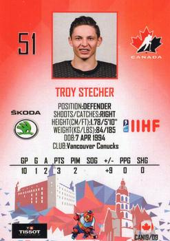 2019 Taiga IIHF World Championship Team Canada #CAN19/09 Troy Stecher Back