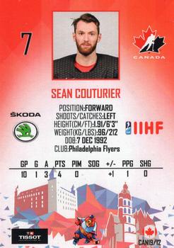 2019 Taiga IIHF World Championship Team Canada #CAN19/12 Sean Couturier Back