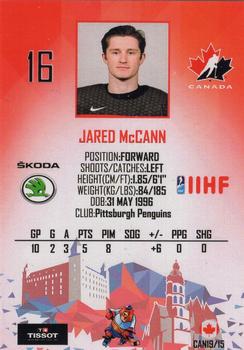 2019 Taiga IIHF World Championship Team Canada #CAN19/15 Jared McCann Back