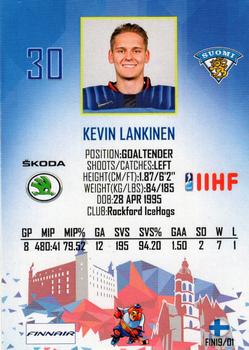 2019 Taiga IIHF World Championship Team Finland #FIN19/01b Kevin Lankinen Back
