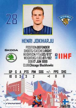 2019 Taiga IIHF World Championship Team Finland #FIN19/06 Henri Jokiharju Back
