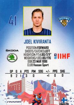 2019 Taiga IIHF World Championship Team Finland #FIN19/20 Joel Kiviranta Back