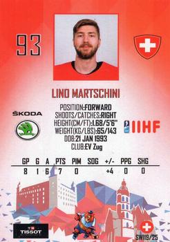 2019 Taiga IIHF World Championship Team Switzerland #SWI19/25 Lino Martschini Back