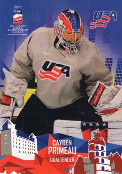 2019 Taiga IIHF World Championship Team USA #USA19/01 Cayden Primeau Front