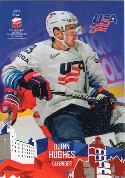 2019 Taiga IIHF World Championship Team USA #USA19/08 Quinn Hughes Front
