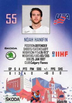 2019 Taiga IIHF World Championship Team USA #USA19/09 Noah Hanifin Back