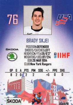 2019 Taiga IIHF World Championship Team USA #USA19/10 Brady Skjei Back