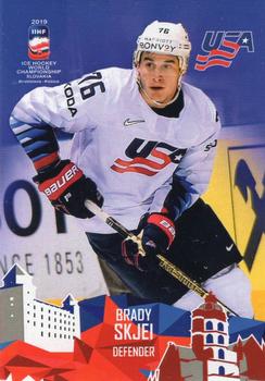 2019 Taiga IIHF World Championship Team USA #USA19/10 Brady Skjei Front
