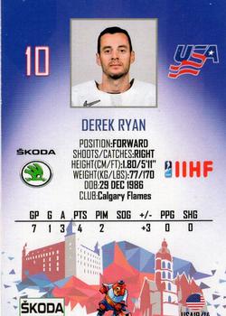 2019 Taiga IIHF World Championship Team USA #USA19/14 Derek Ryan Back