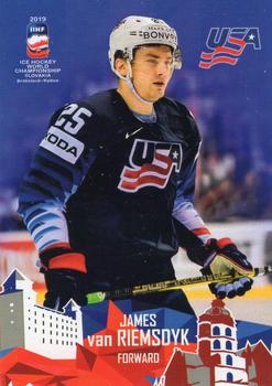 2019 Taiga IIHF World Championship Team USA #USA19/21 James van Riemsdyk Front