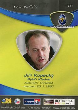 2011-12 OFS Plus - Coaches #T29 Jiri Kopecky Back