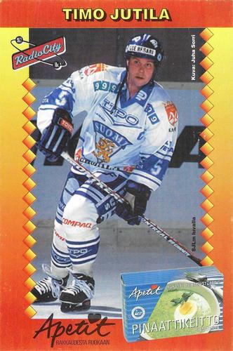 1995-96 Radio City Finnish National Team Recipes #1 Timo Jutila Front