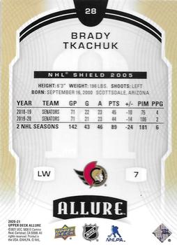 2020-21 Upper Deck Allure - 2005 Shield #28 Brady Tkachuk Back