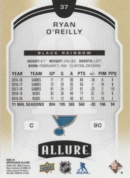 2020-21 Upper Deck Allure - Black Rainbow #37 Ryan O'Reilly Back