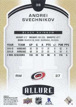 2020-21 Upper Deck Allure - Black Rainbow #38 Andrei Svechnikov Back