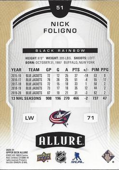 2020-21 Upper Deck Allure - Black Rainbow #51 Nick Foligno Back