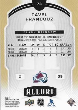 2020-21 Upper Deck Allure - Black Rainbow #73 Pavel Francouz Back