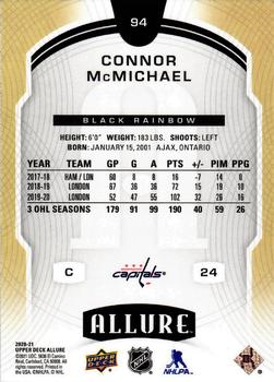 2020-21 Upper Deck Allure - Black Rainbow #94 Connor McMichael Back