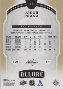 2020-21 Upper Deck Allure - Red Rainbow #54 Jakub Vrana Back