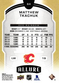 2020-21 Upper Deck Allure - Red Rainbow #64 Matthew Tkachuk Back