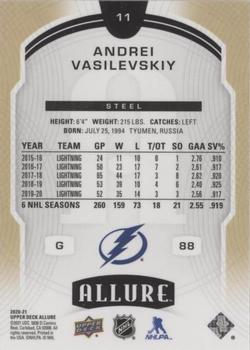 2020-21 Upper Deck Allure - Steel #11 Andrei Vasilevskiy Back