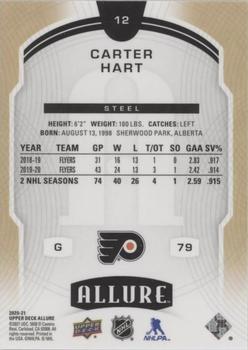 2020-21 Upper Deck Allure - Steel #12 Carter Hart Back