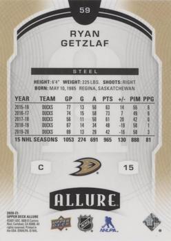 2020-21 Upper Deck Allure - Steel #59 Ryan Getzlaf Back