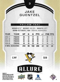 2020-21 Upper Deck Allure - Yellow Taxi #3 Jake Guentzel Back