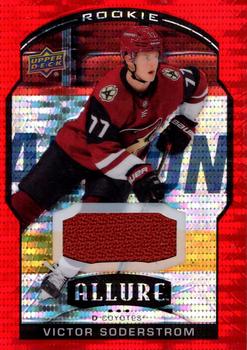 2020-21 Upper Deck Allure - Red Rainbow Jersey #90 Victor Soderstrom Front