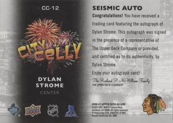 2020-21 Upper Deck Allure - City Celly Seismic Autographs #CC-12 Dylan Strome Back