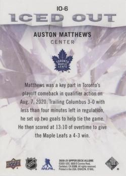 2020-21 Upper Deck Allure - Iced Out Red #IO-6 Auston Matthews Back