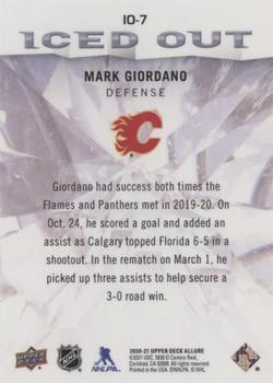 2020-21 Upper Deck Allure - Iced Out Red #IO-7 Mark Giordano Back