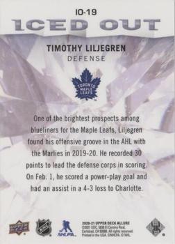 2020-21 Upper Deck Allure - Iced Out Red #IO-19 Timothy Liljegren Back