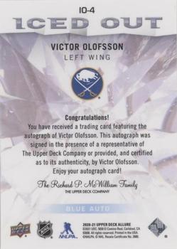 2020-21 Upper Deck Allure - Iced Out Blue Autographs #IO-4 Victor Olofsson Back