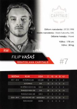 2019-20 Bratislava Capitals (ICEHL) #NNO Filip Vasas Back