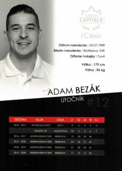 2020-21 Bratislava Capitals (ICEHL) #NNO Adam Bezak Back