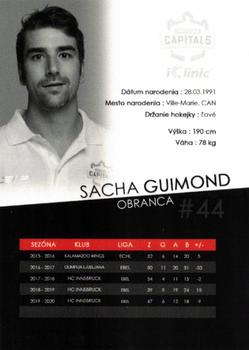2020-21 Bratislava Capitals (ICEHL) #NNO Sacha Guimond Back