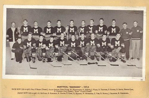 1935-40 Canada Starch Crown Brand Photos (FC7) #106 1937-38 Montreal Maroons Front