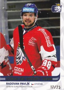 2018-19 Moje karticky Czech Ice Hockey Team - Gold #28 Radovan Pavlik Front