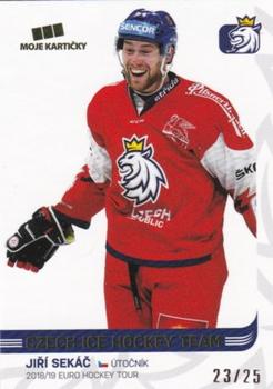 2018-19 Moje karticky Czech Ice Hockey Team - Gold #33 Jiri Sekac Front