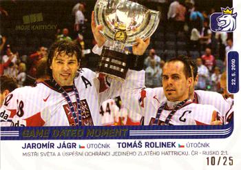 2018-19 Moje karticky Czech Ice Hockey Team - Gold #92 Tomas Rolinek / Jaromir Jagr Front