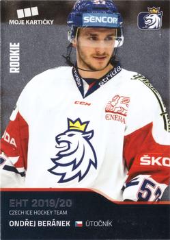 2019-20 Moje Karticky Czech Ice Hockey Team #1 Ondrej Beranek Front