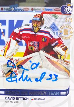 2019-20 Moje Karticky Czech Ice Hockey Team - Buyback Autographs #NNO David Rittich Front