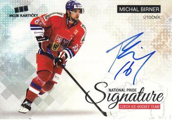 2017-18 Moje karticky Czech Ice Hockey Team - National Pride Signatures Silver #NPS-MB Michal Birner Front