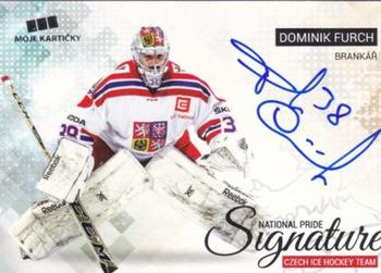 2017-18 Moje karticky Czech Ice Hockey Team - National Pride Signatures Silver #NPS-DF Dominik Furch Front