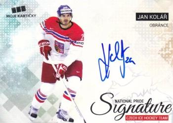 2017-18 Moje karticky Czech Ice Hockey Team - National Pride Signatures Silver #NPS-JK2 Jan Kolar Front