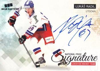 2017-18 Moje karticky Czech Ice Hockey Team - National Pride Signatures Silver #NPS-LR Lukas Radil Front